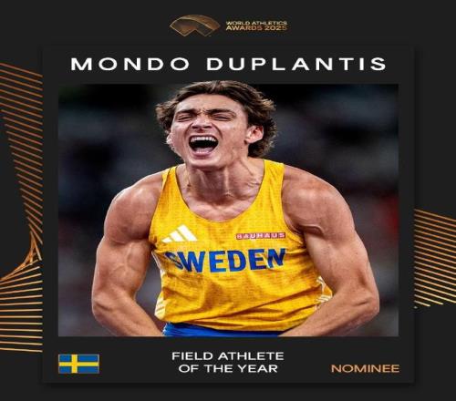 世界田联公布最佳田赛运动员候选：杜普兰蒂斯在列